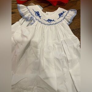 White and Blue Kids Dress